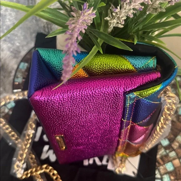 Kurt Geiger Rainbow Quilted Shoulder Bag, Mini - Picture 7 of 17